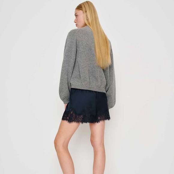 Reformation Fern Satin Short in Midnight NWOT - Picture 3 of 6